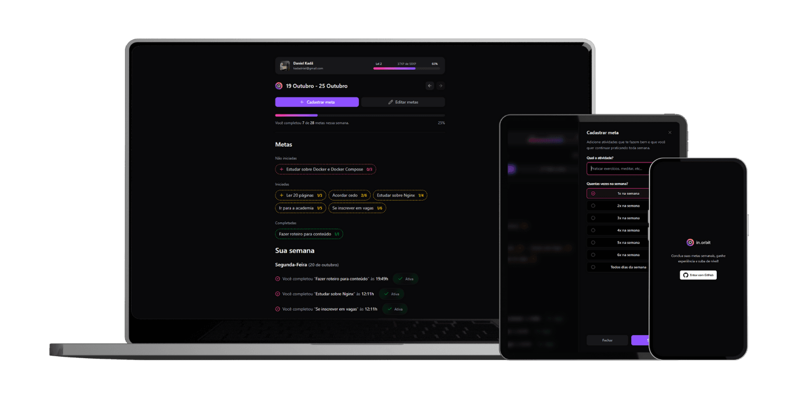 Captura de tela do projeto inOrbit