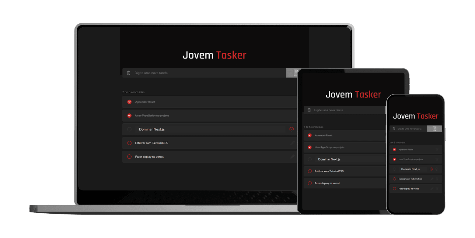 Captura de tela do projeto Jovem Tasker